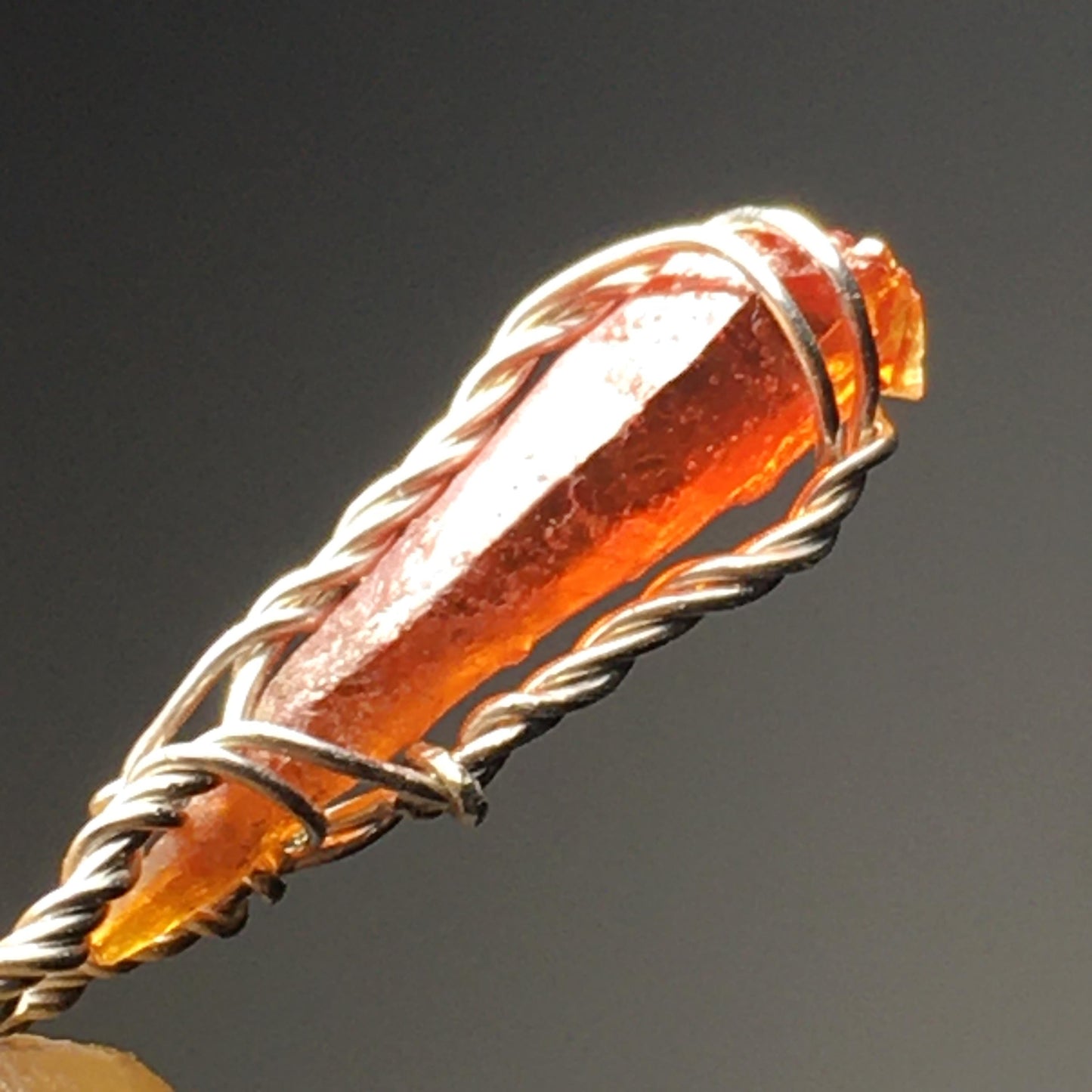 Red Zincite Pendant 925 Sterling Silver Crystal