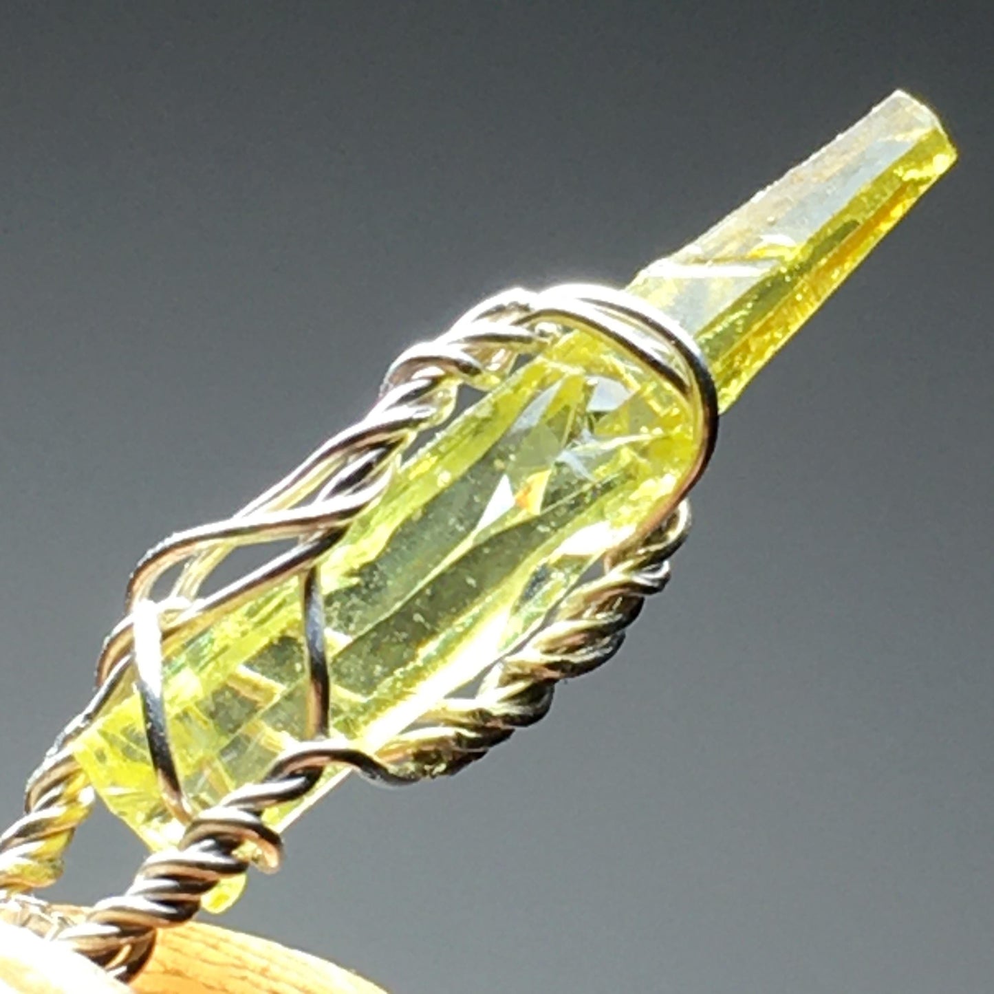 Yellow Zincite Pendant and Silver Pendant