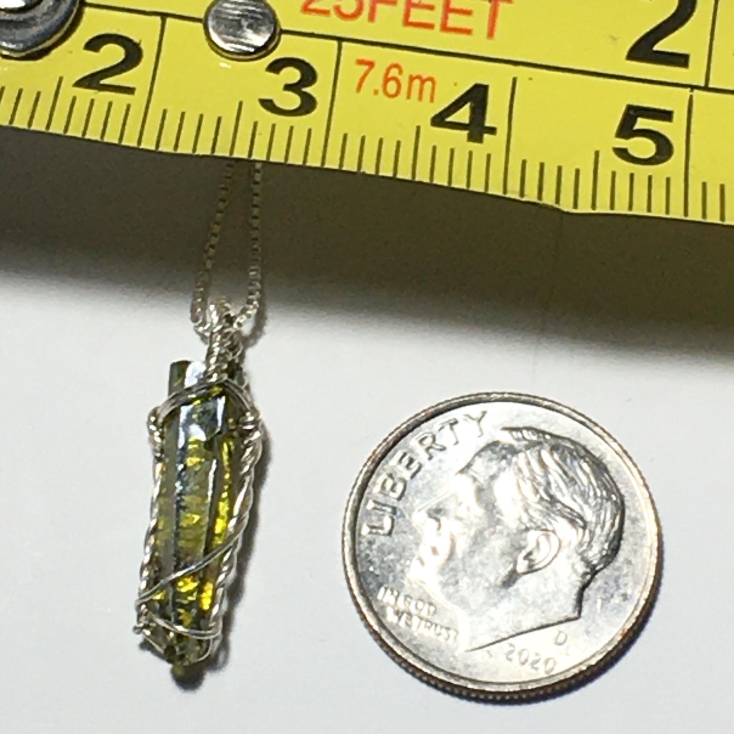 Green Zincite Pendant on 925 Sterling Silver