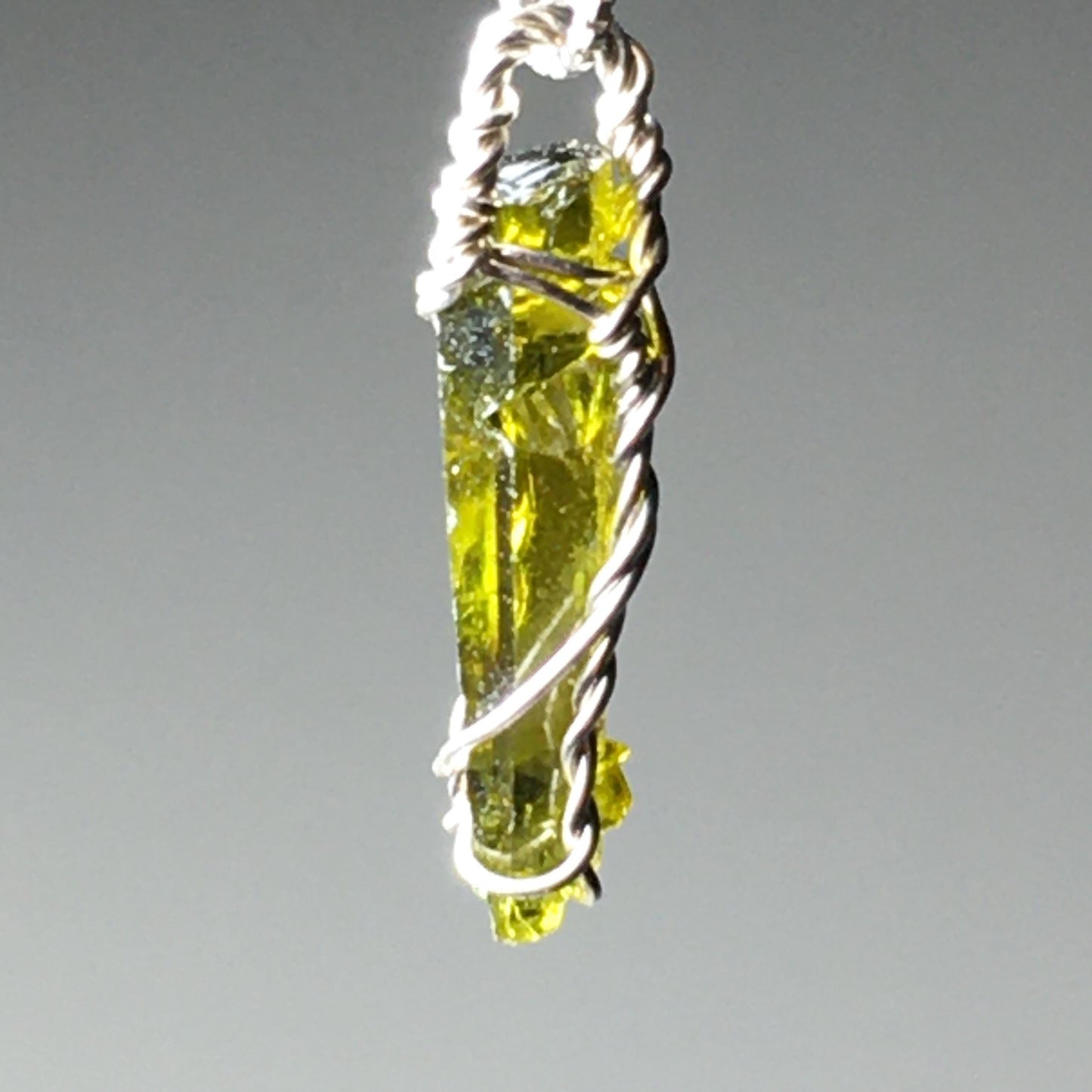Green Zincite Pendant on 925 Sterling Silver
