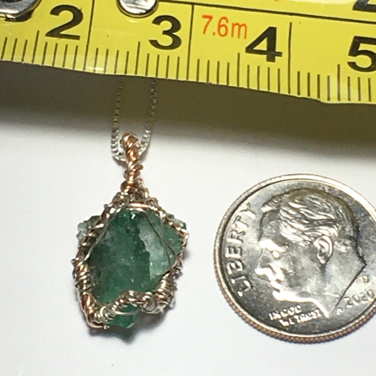 Natural Emerald Silver Pendant