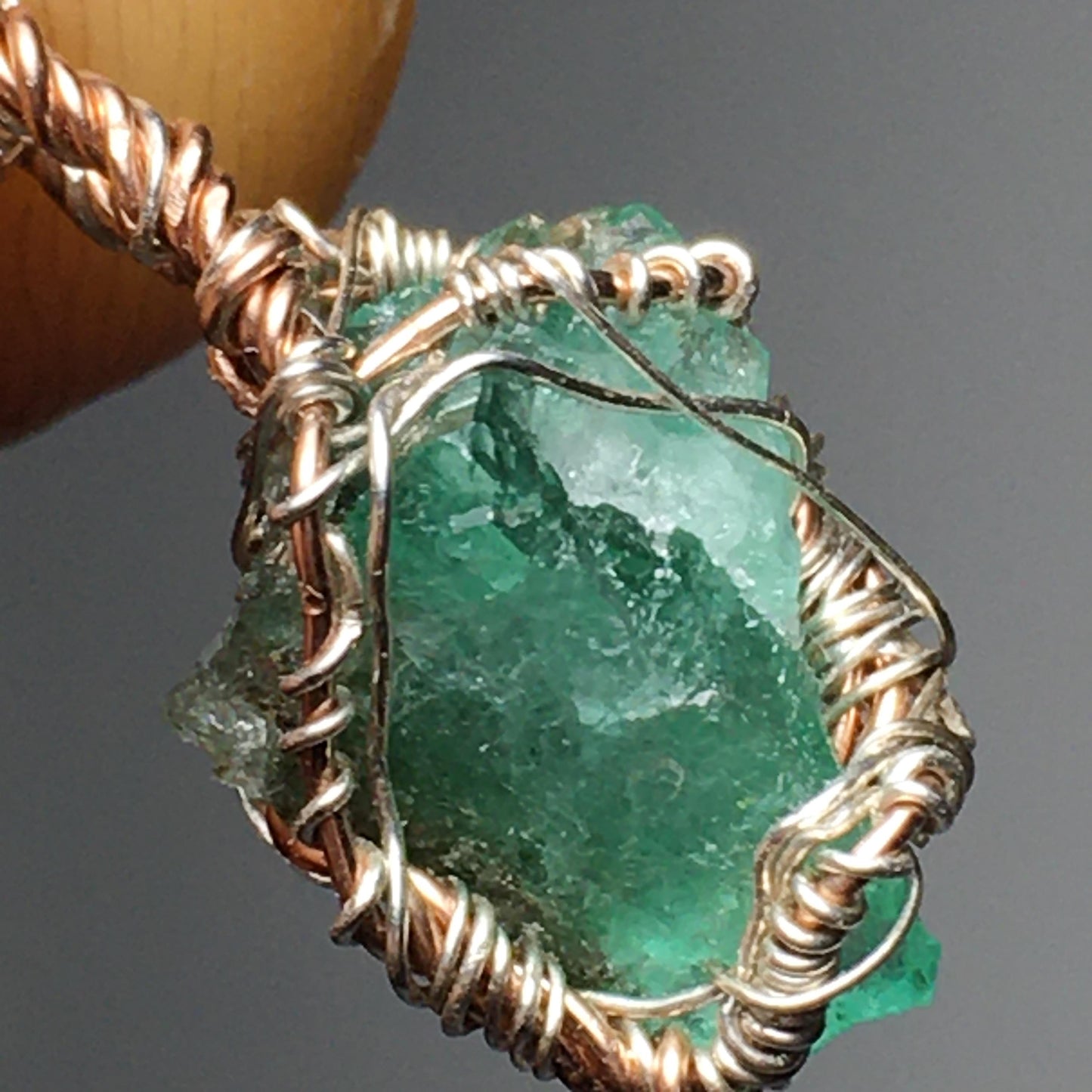 Natural Emerald Silver Pendant