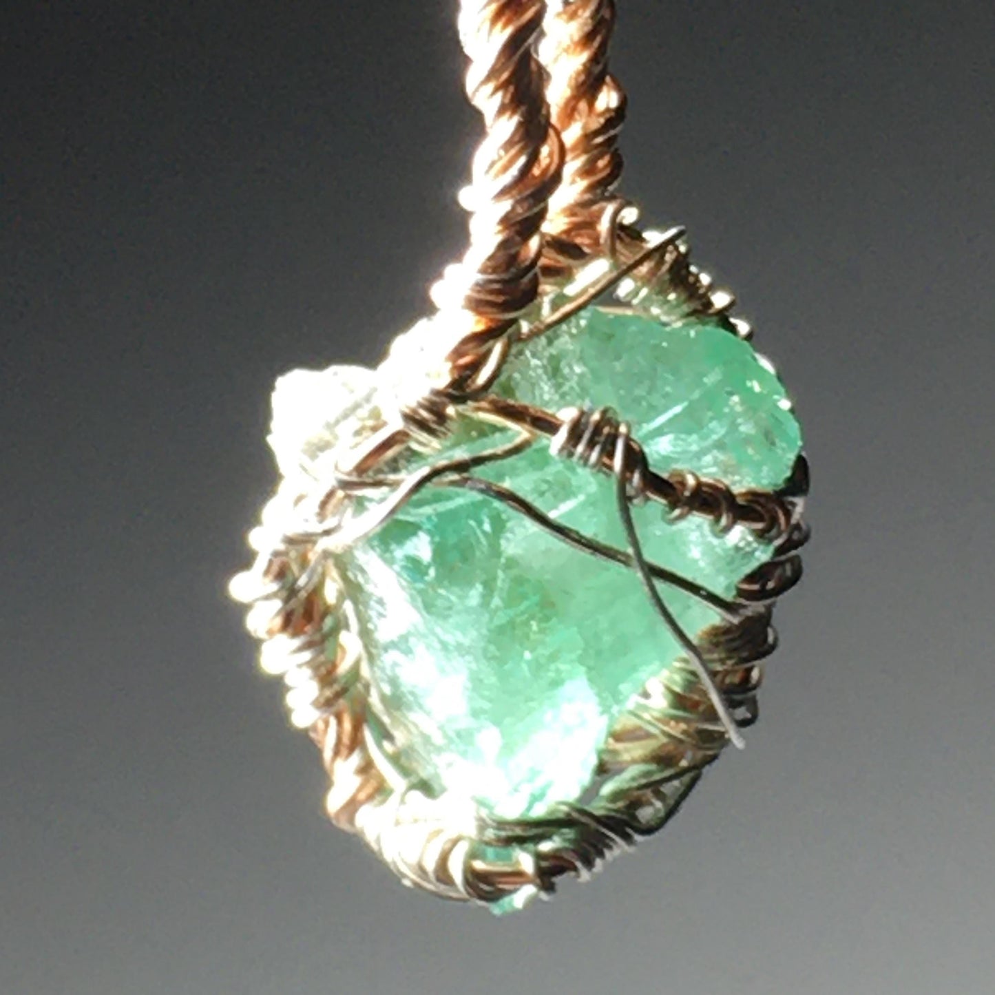 Natural Emerald Silver Pendant