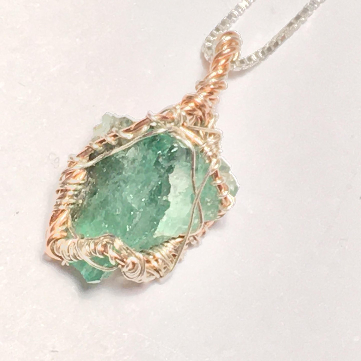 Natural Emerald Silver Pendant