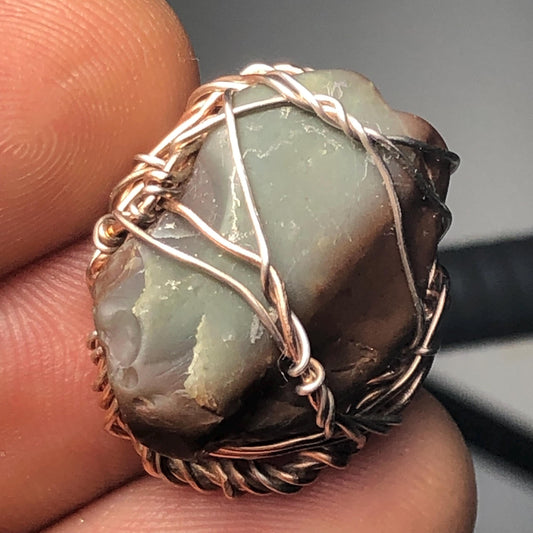 Double sided Jasper Bead for Bracelet or Choker Necklace Gold